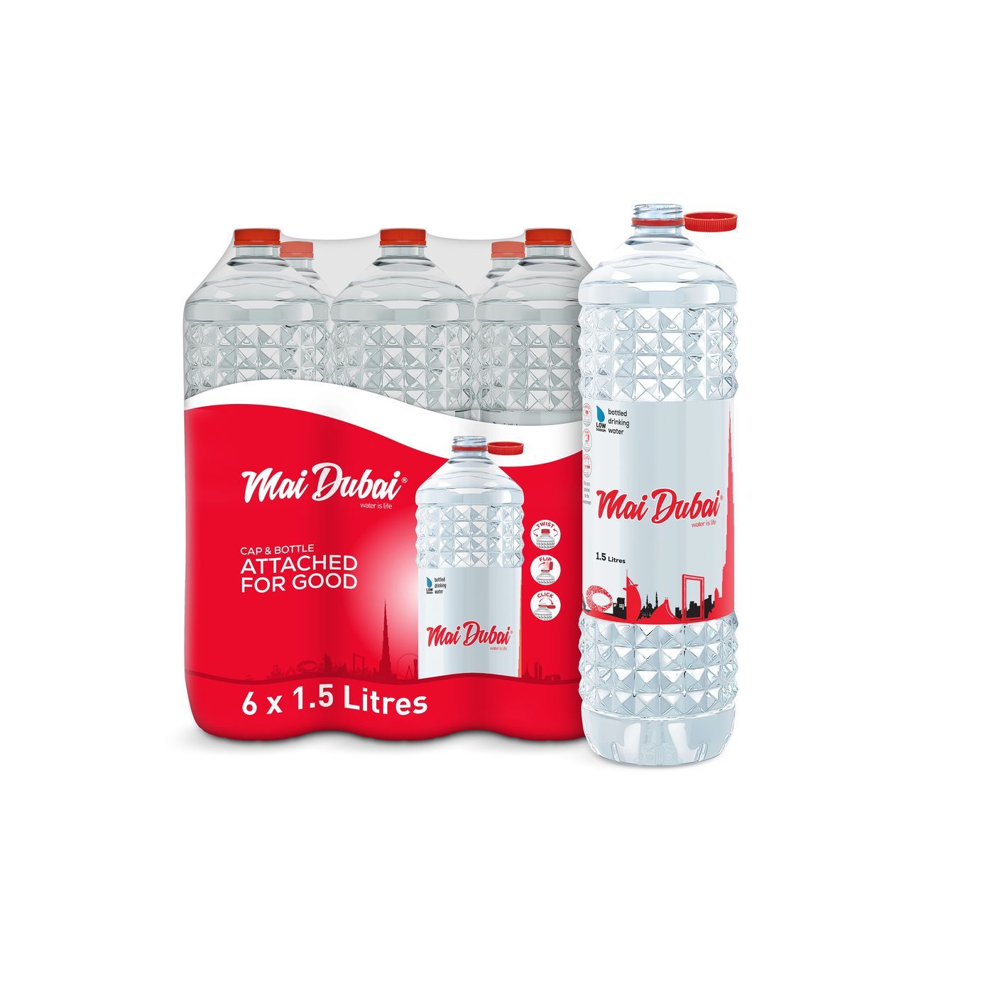 Mai Dubai Bottled Drinking Water, 6x1.5L