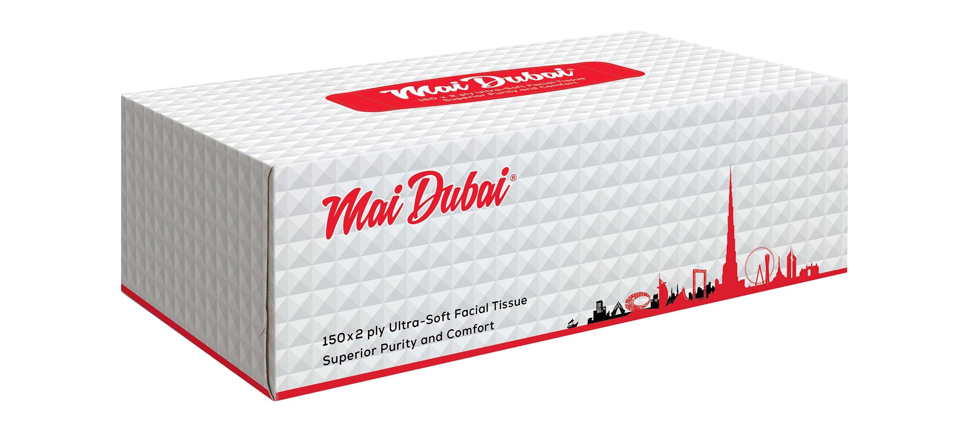 Mai Dubai Ultra Soft 2-Ply Tissues, 150 Pieces