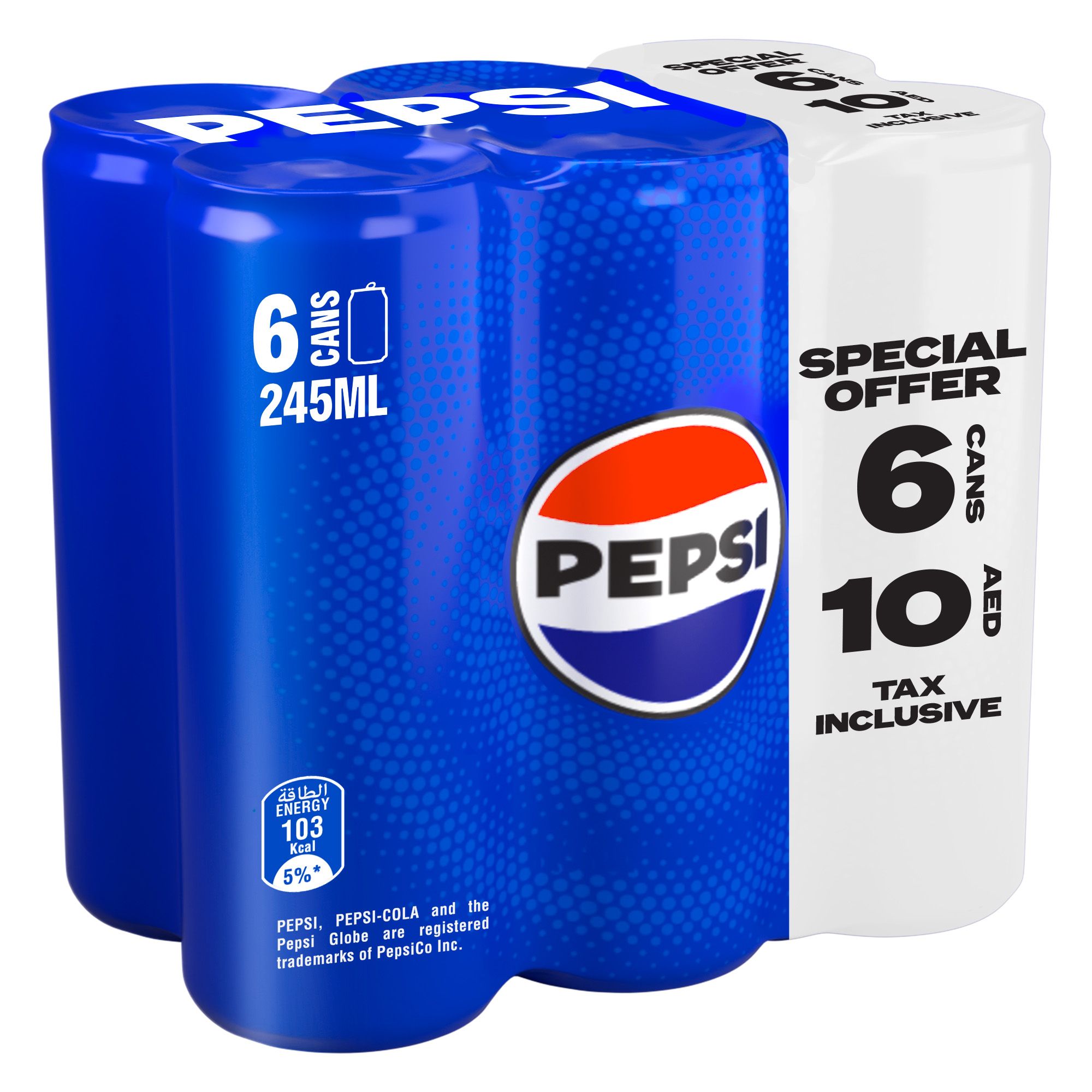 Pepsi Cola Cans, 6x245ml