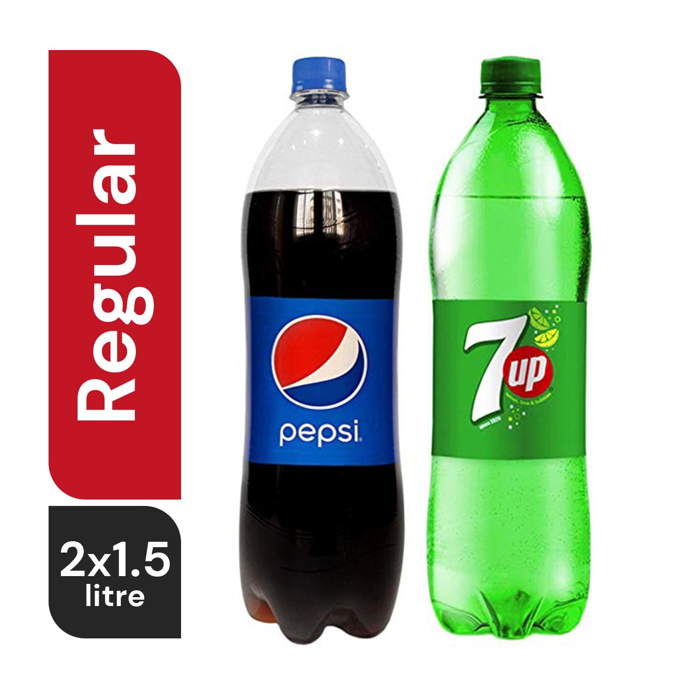 Pepsi Cola & 7UP Soft Drink, 2x1.5L