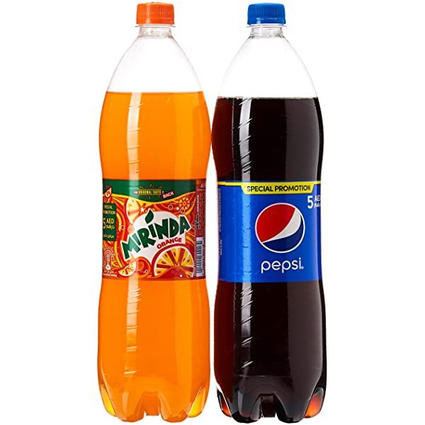 Pepsi Cola & Mirinda Orange Soft Drink, 2x1.5L