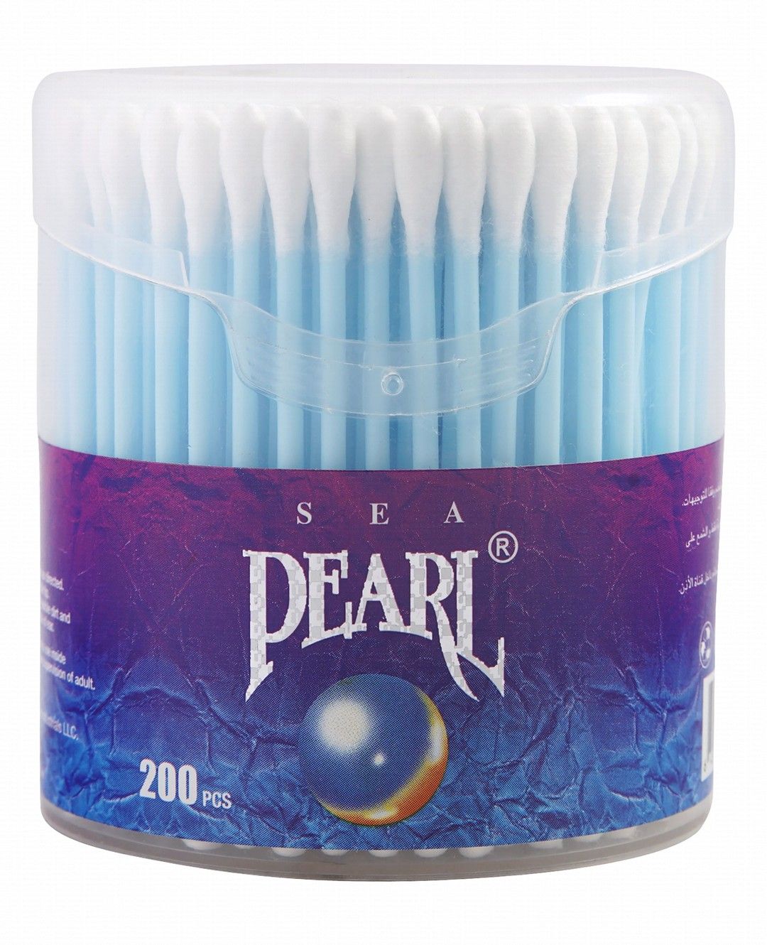 Sea Pearl Blue Cotton Swabs, 200 Pieces