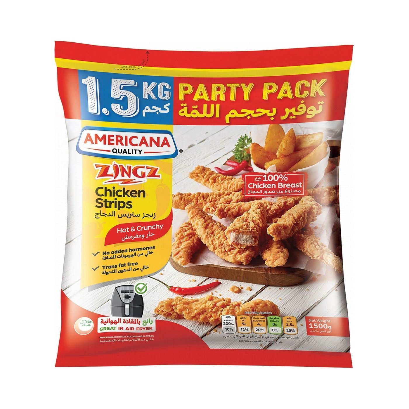 Americana Zingz Spicy Chicken Strips, 1.5kg