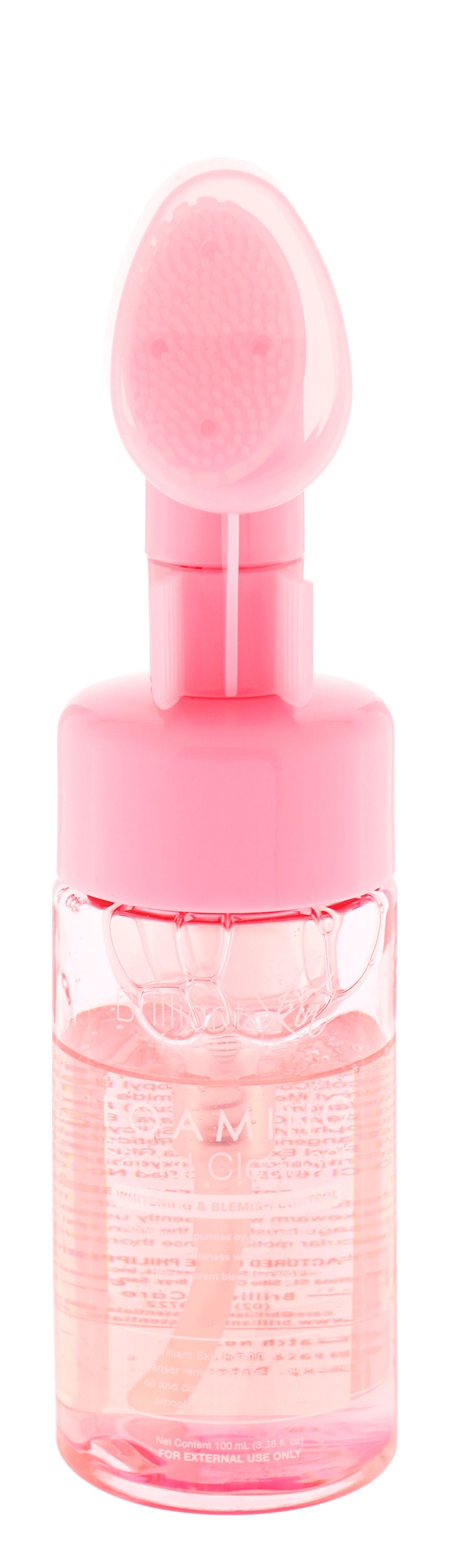 Brilliant Skin Essentials Whitening  Makeup Removing & Anti-Blemish Foaming Face Cleanser with Brush, 100 ml