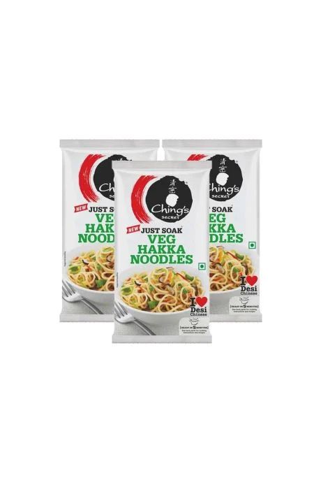 Ching's Secret Veg Hakka Noodles, 3x140g