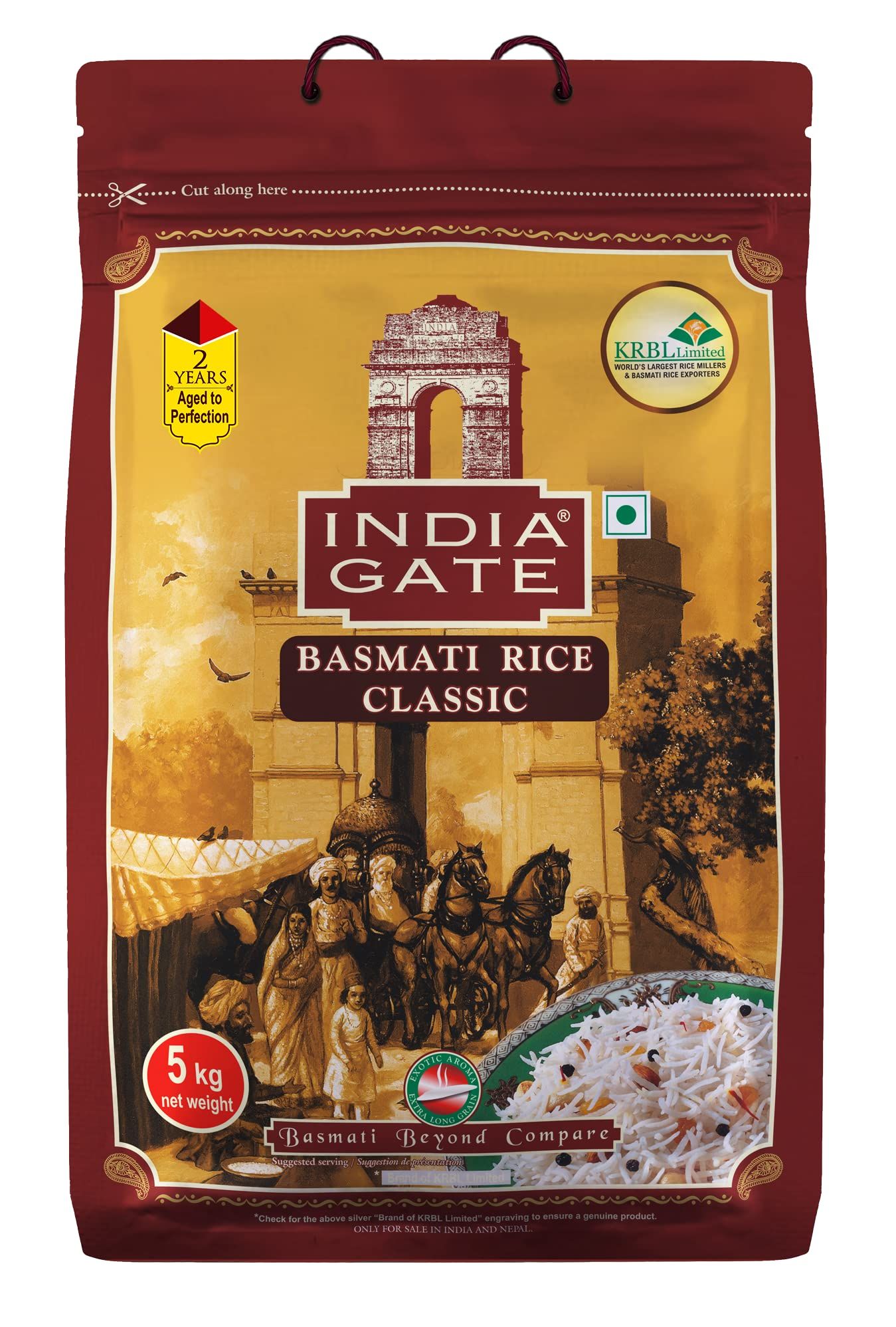 India Gate Classic Basmati Rice, 5kg