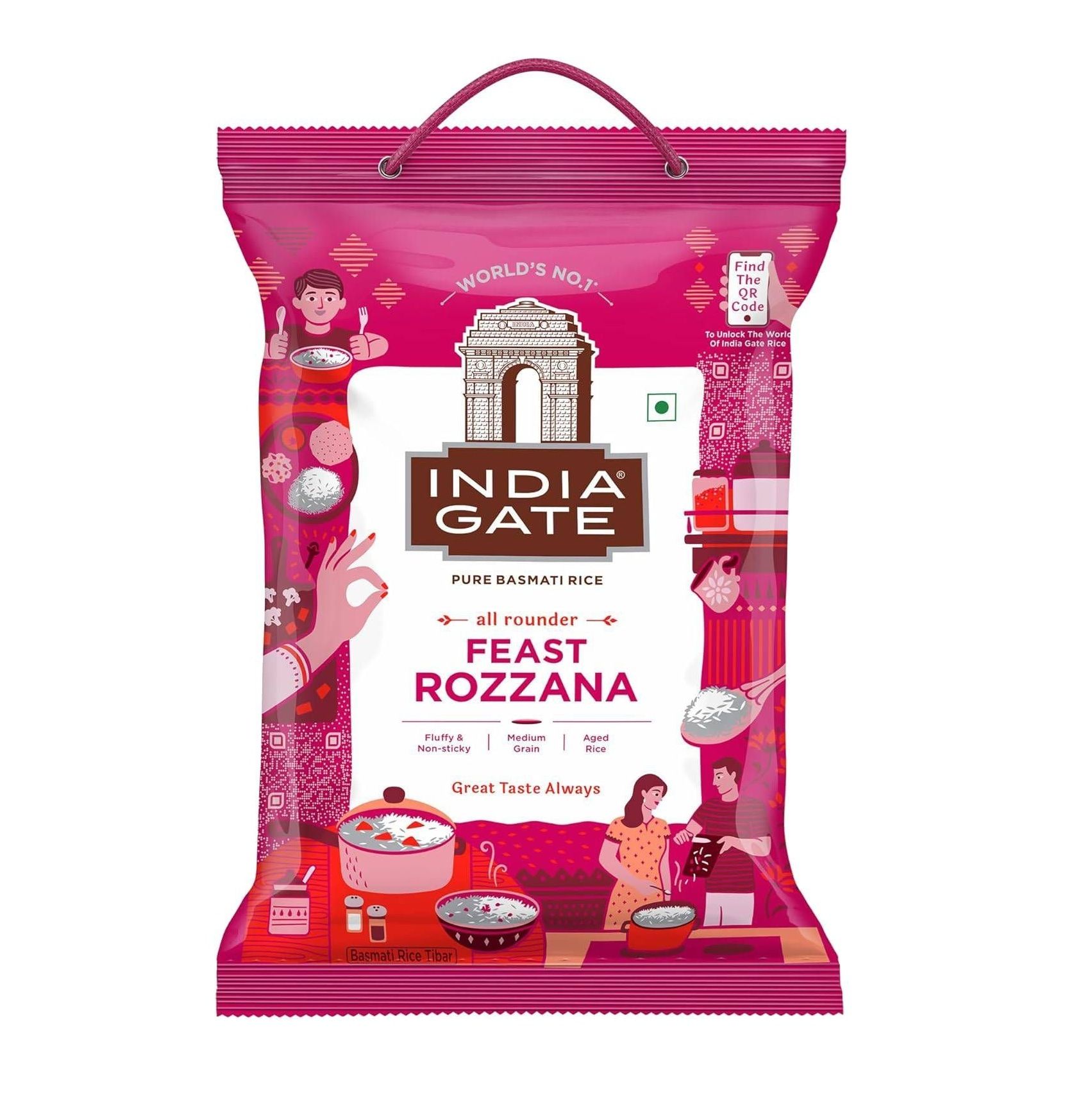 India Gate Feast Rozanna Basmati Rice, 5kg