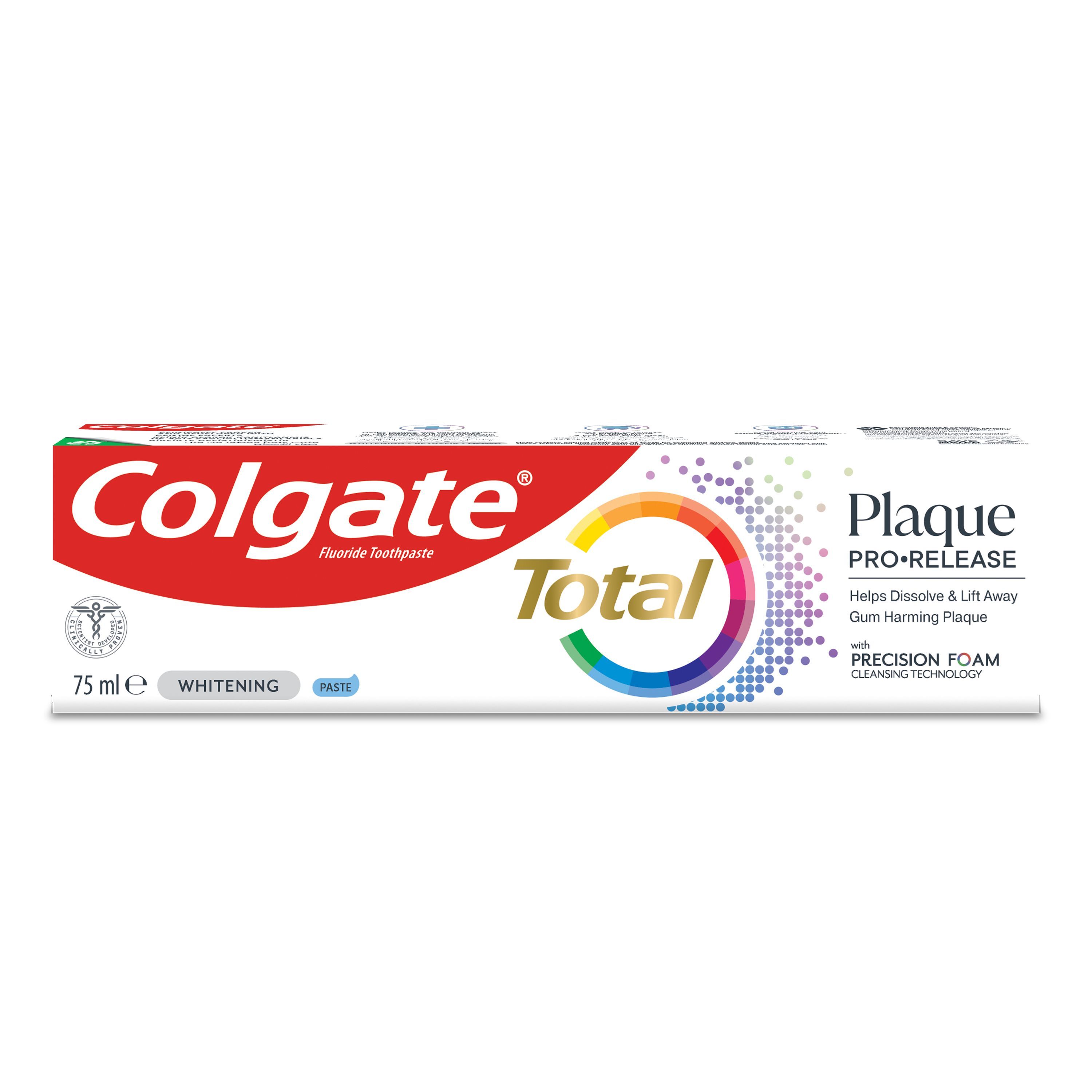 Colgate Total Pro-Release Plaque Whitening Toothpaste, 75ml