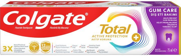 Colgate Toothpaste Gum Care Total Active Prevention, 75ml