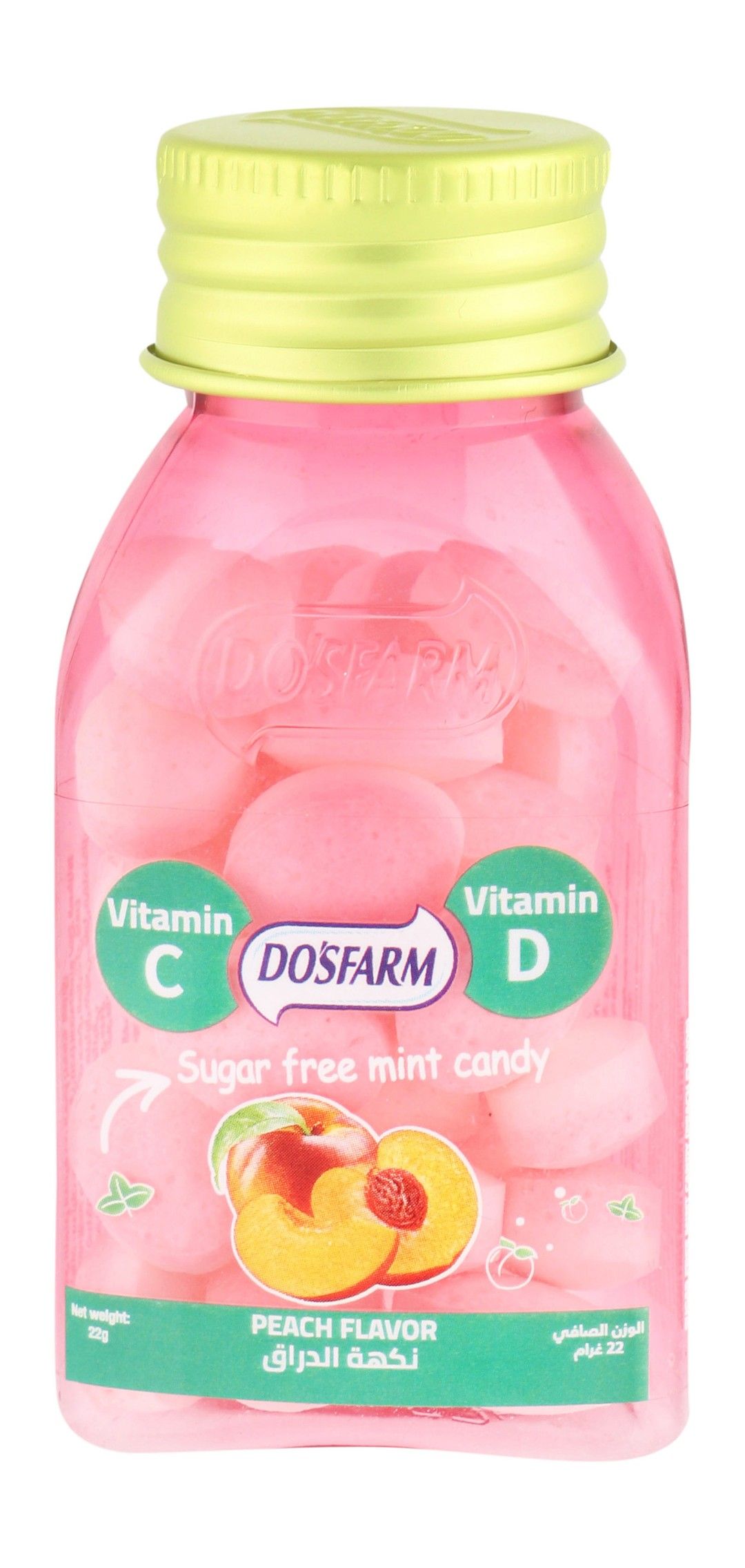 Do's Farm Mint Candies Peach Flavor with Vitamins, 22g