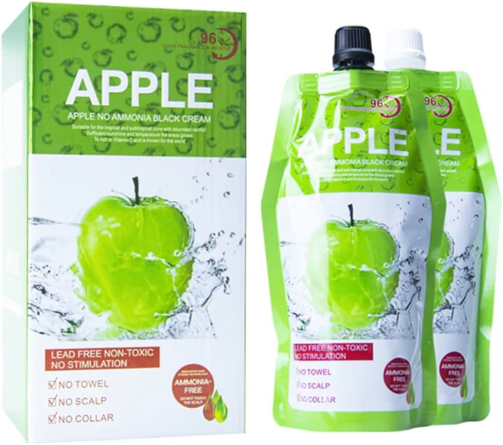 Apple No Ammonia Black Hair Dye Cream, 500ml