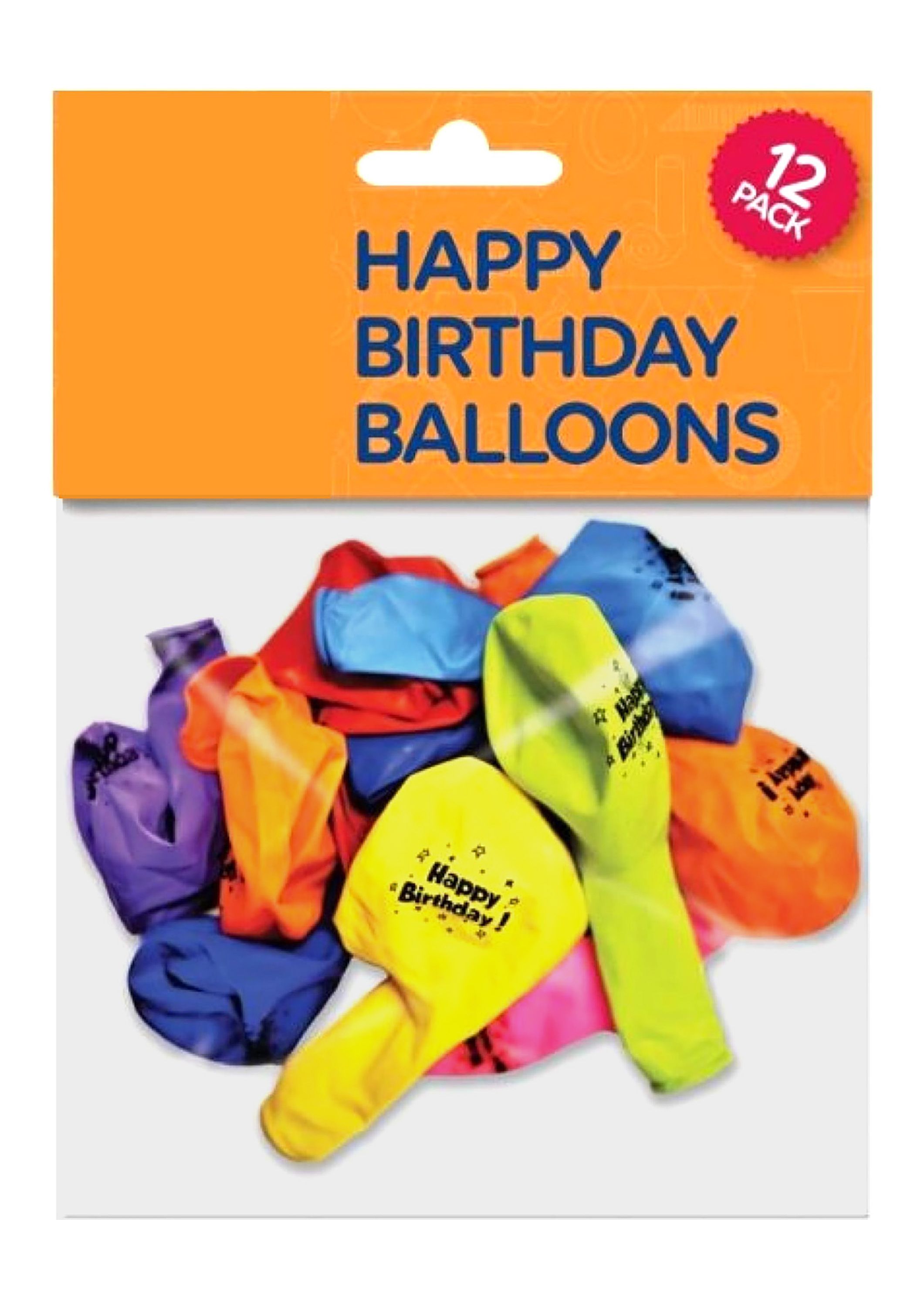 Birthday Balloon Pack, 12 Pieces