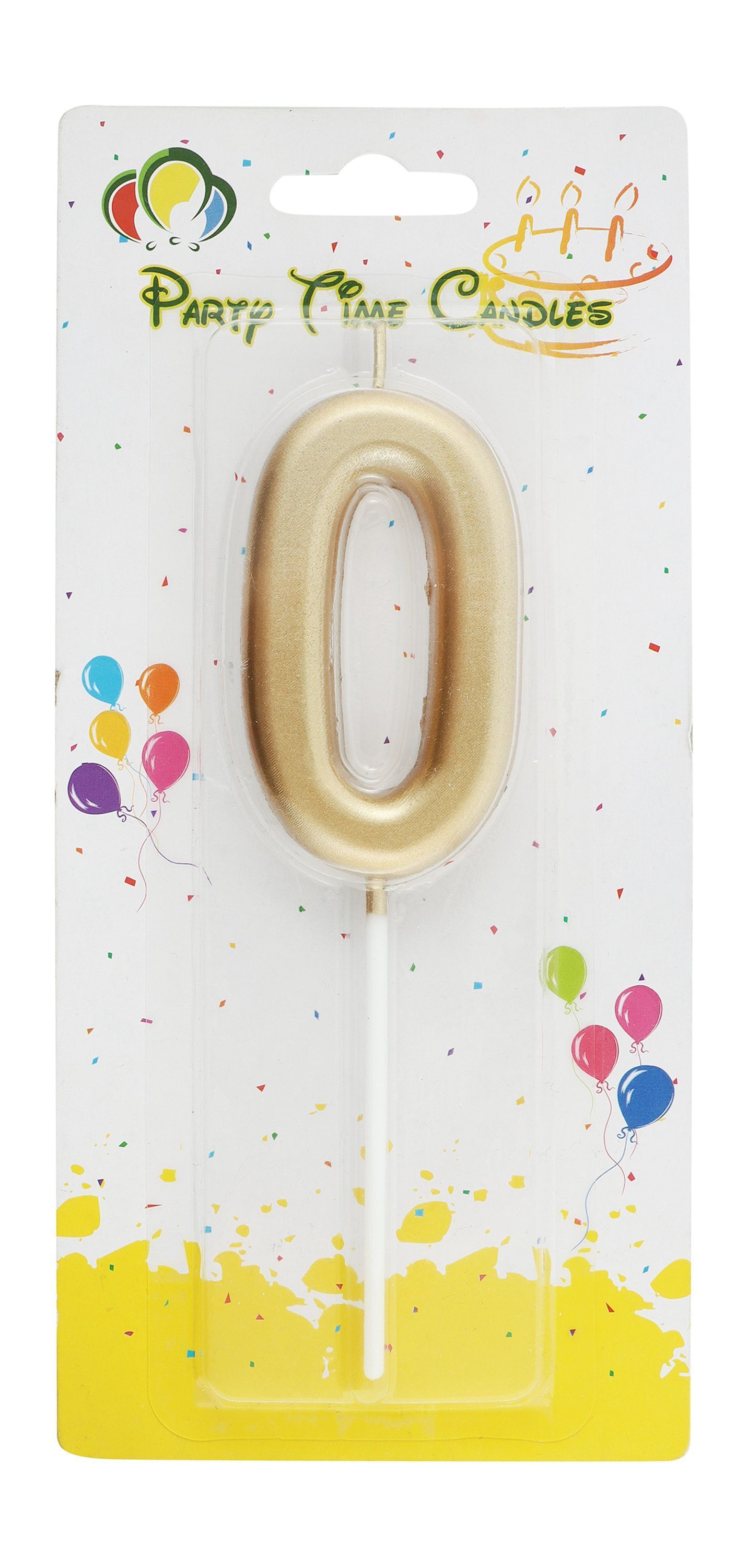 Party Time Gold Candle No.0, 1 pieces