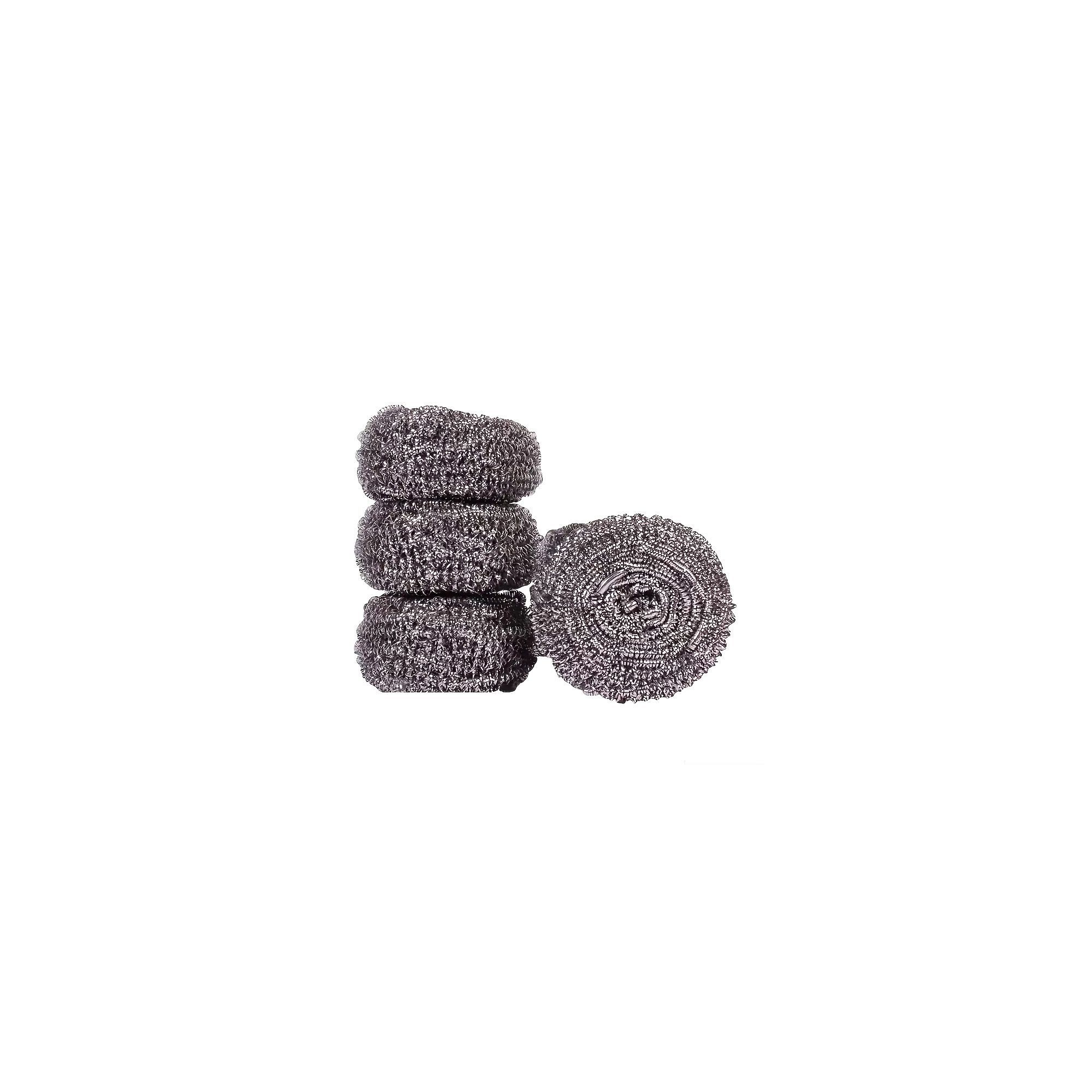 Gray Steel Wool Cleaning Pads, 4 Pieces