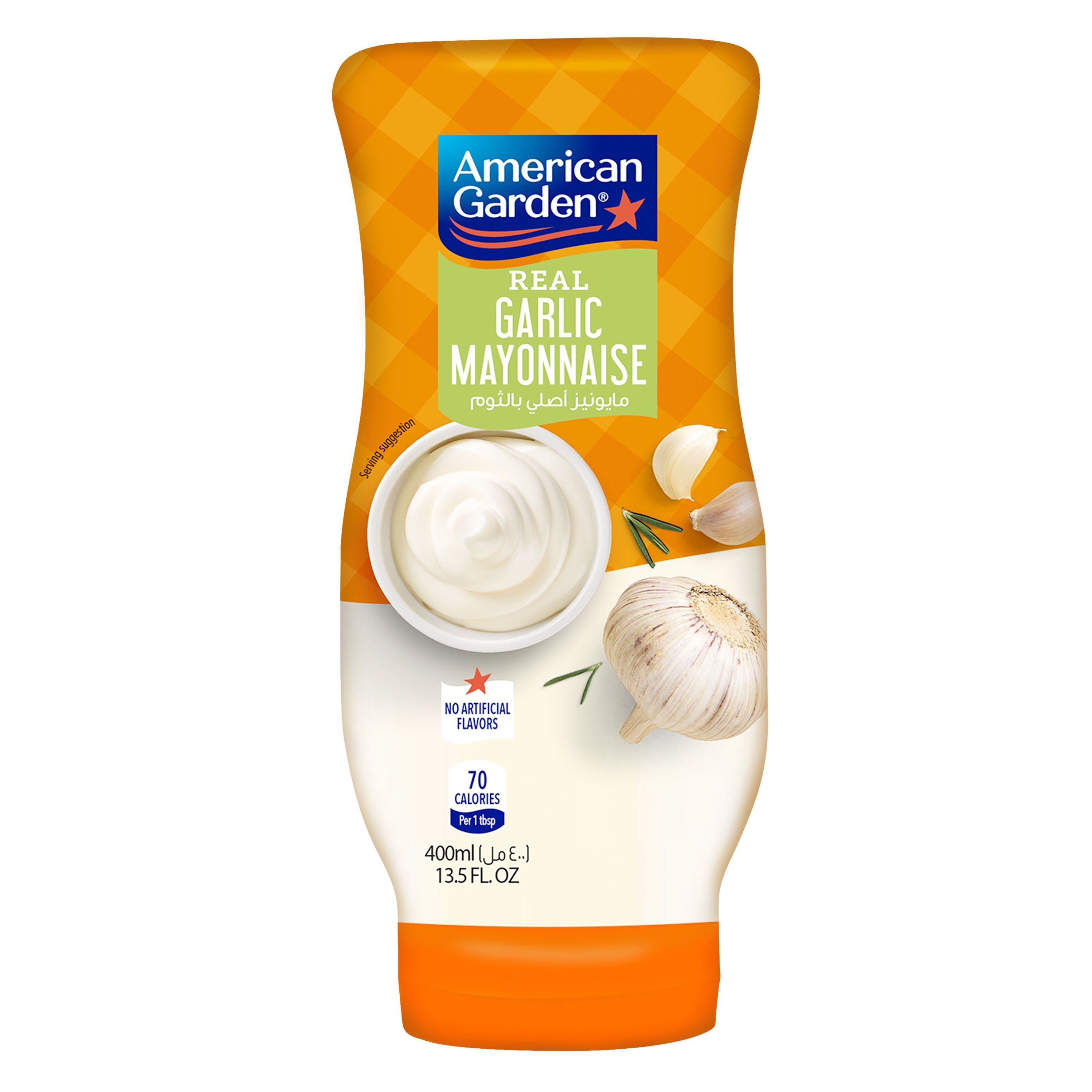 American Garden Real Garlic Mayonnaise Squeeze Bottle, 400ml