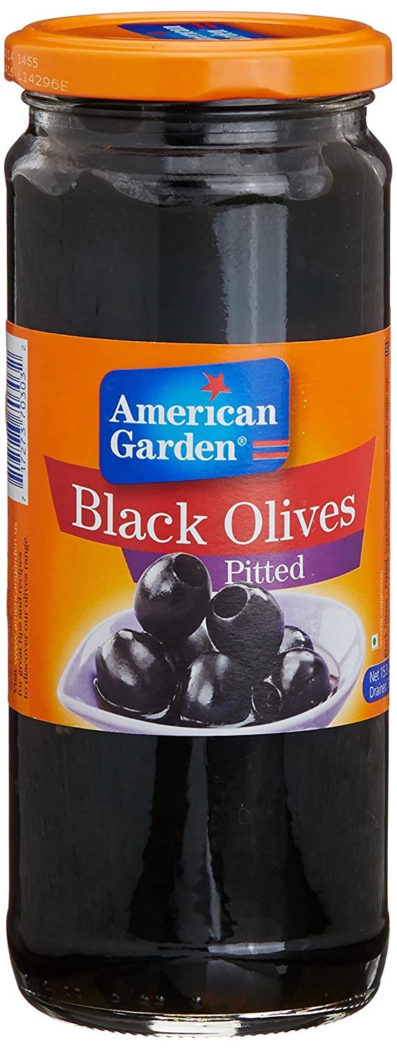 American Garden Pitted Black Olives, 450g