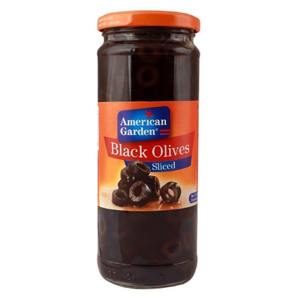 American Garden Sliced Black Olives, 450g