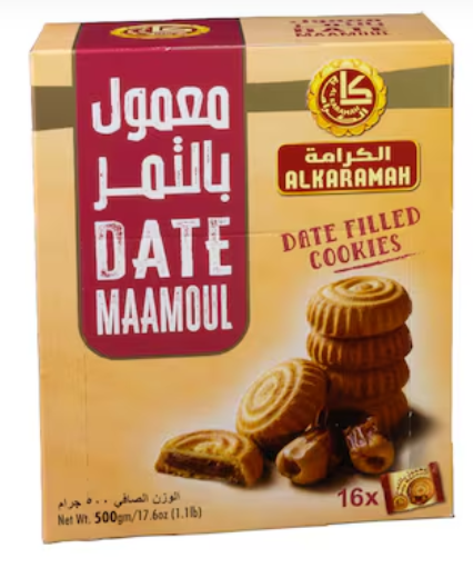 Alkaramah Date Filled Maamoul Cookies 16 Pieces, 500g