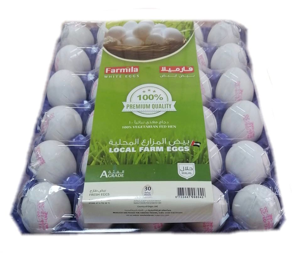Farmila White Eggs, 30 Pieces