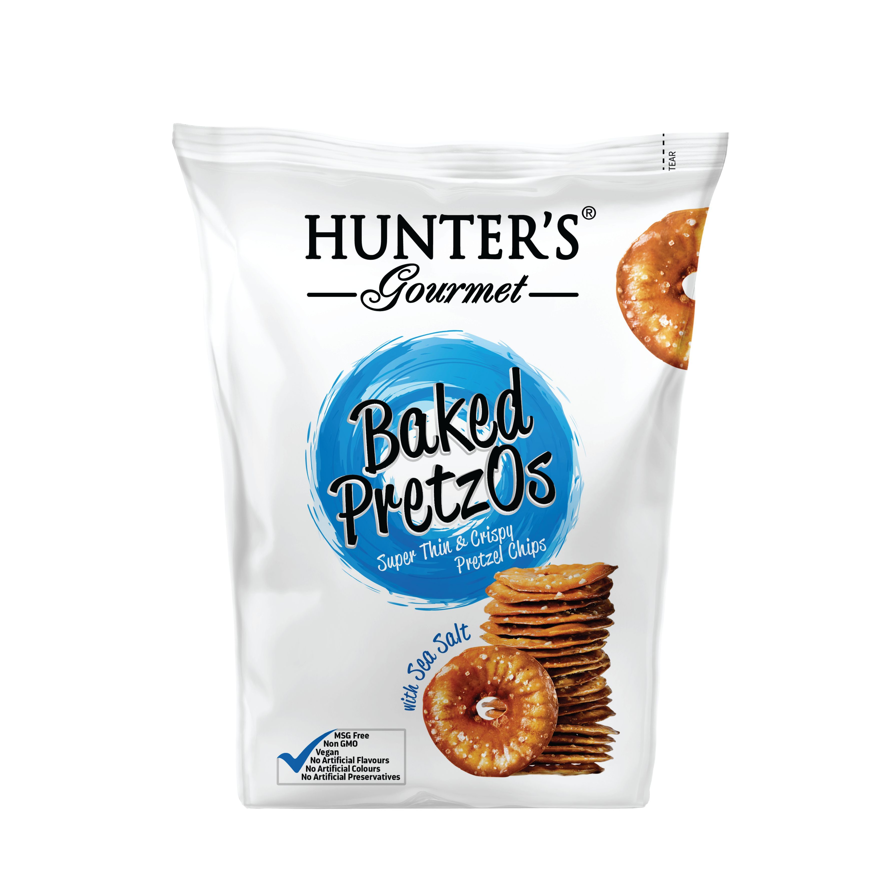 Hunter's Gourmet Baked PretzOs with Sea Salt, 180g