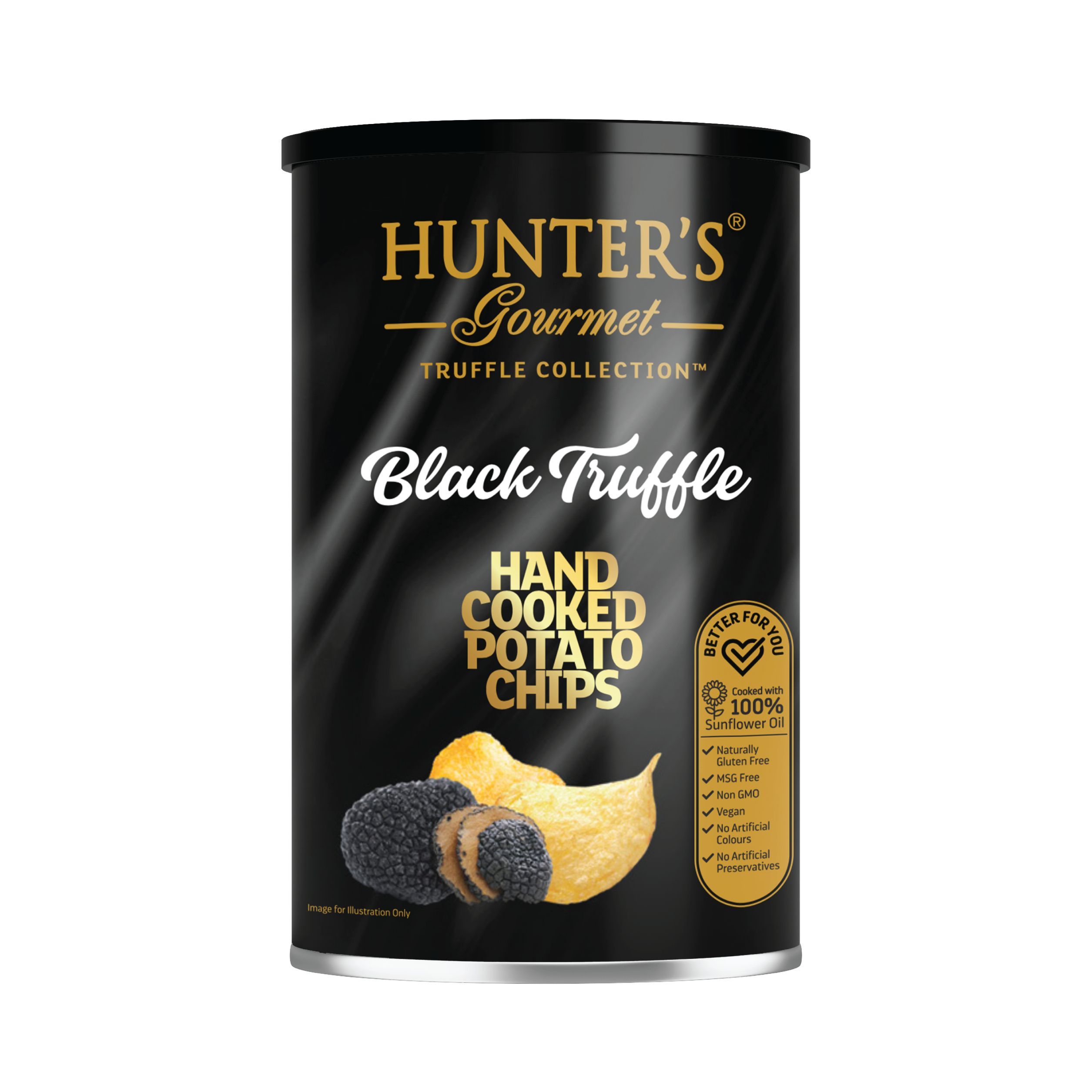 Hunter's Gourmet Black Truffle Hand Cooked Potato Chips, 150g