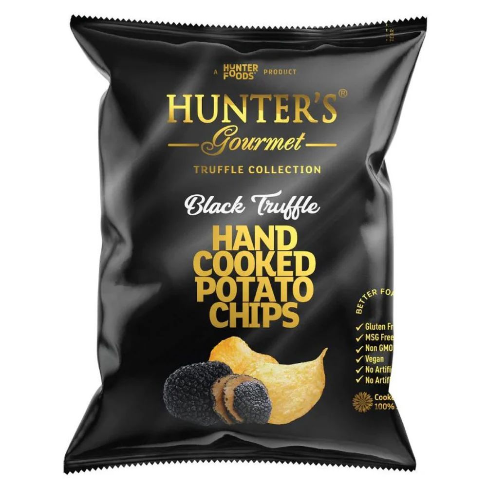 Hunter's Gourmet Black Truffle Hand Cooked Potato Chips, 125g