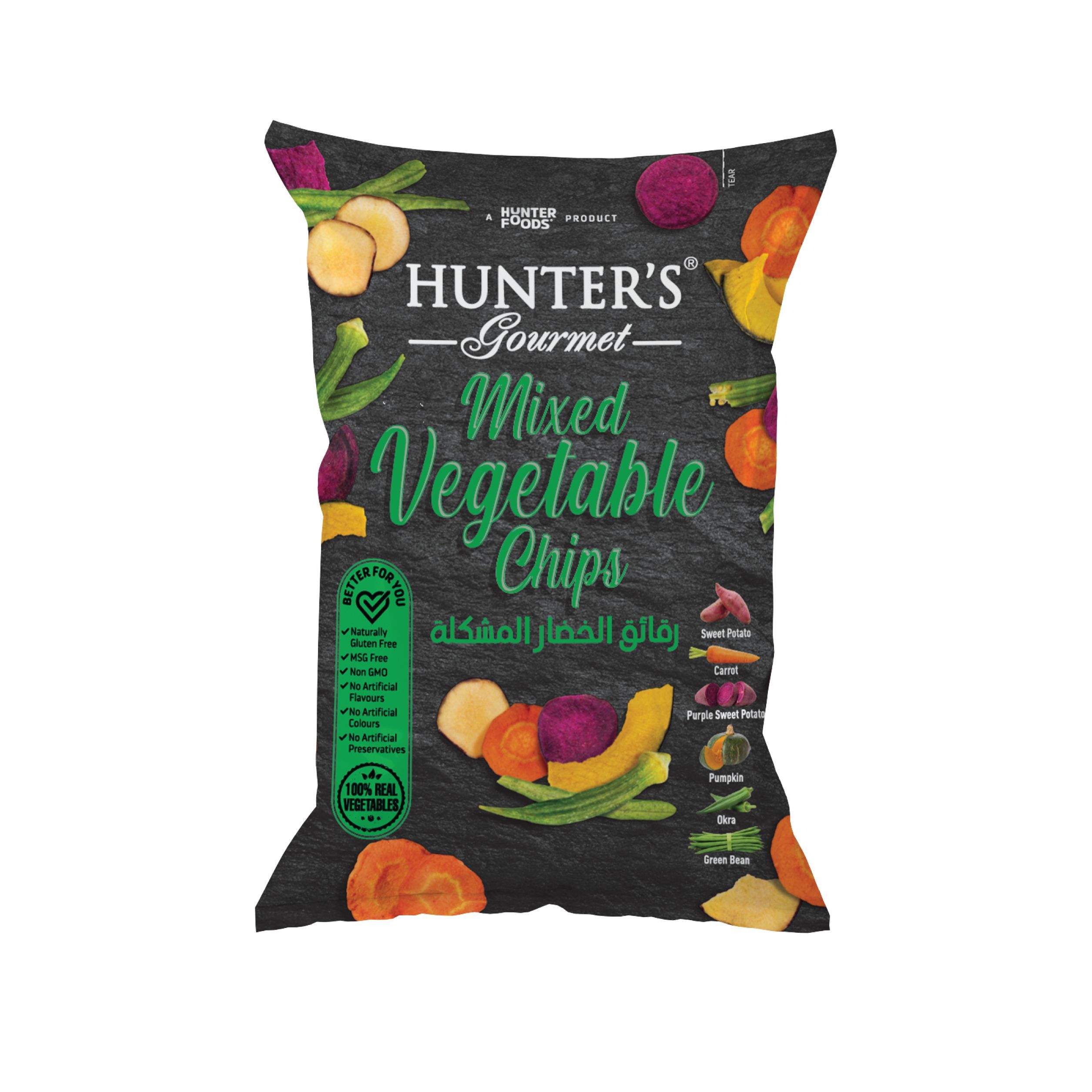 Hunter's Gourmet Mixed Vegetable Chips, 75g