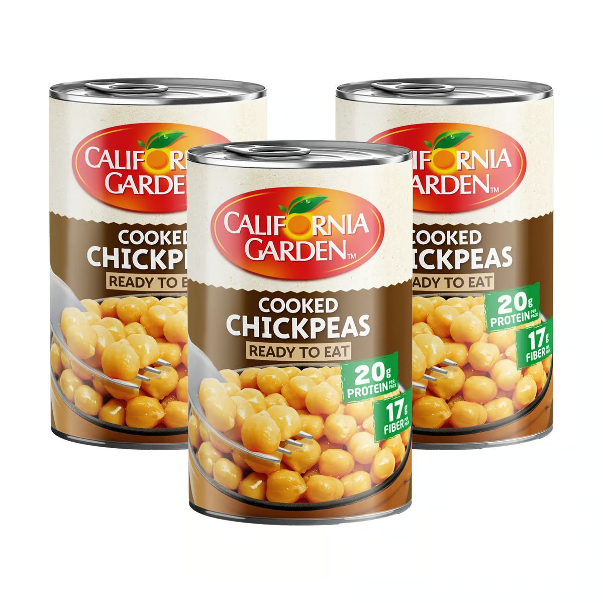 California Garden Chick Peas, 3x400g