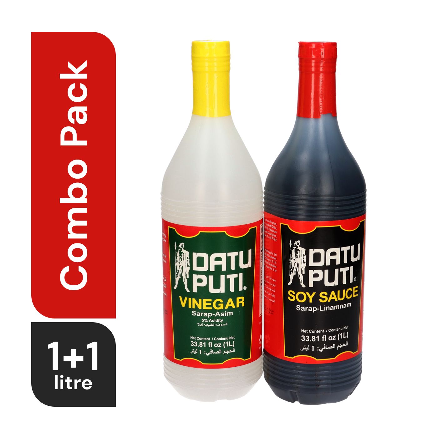 Datu Puti Vinegar + Soy Sauce Pack, 1L+1L