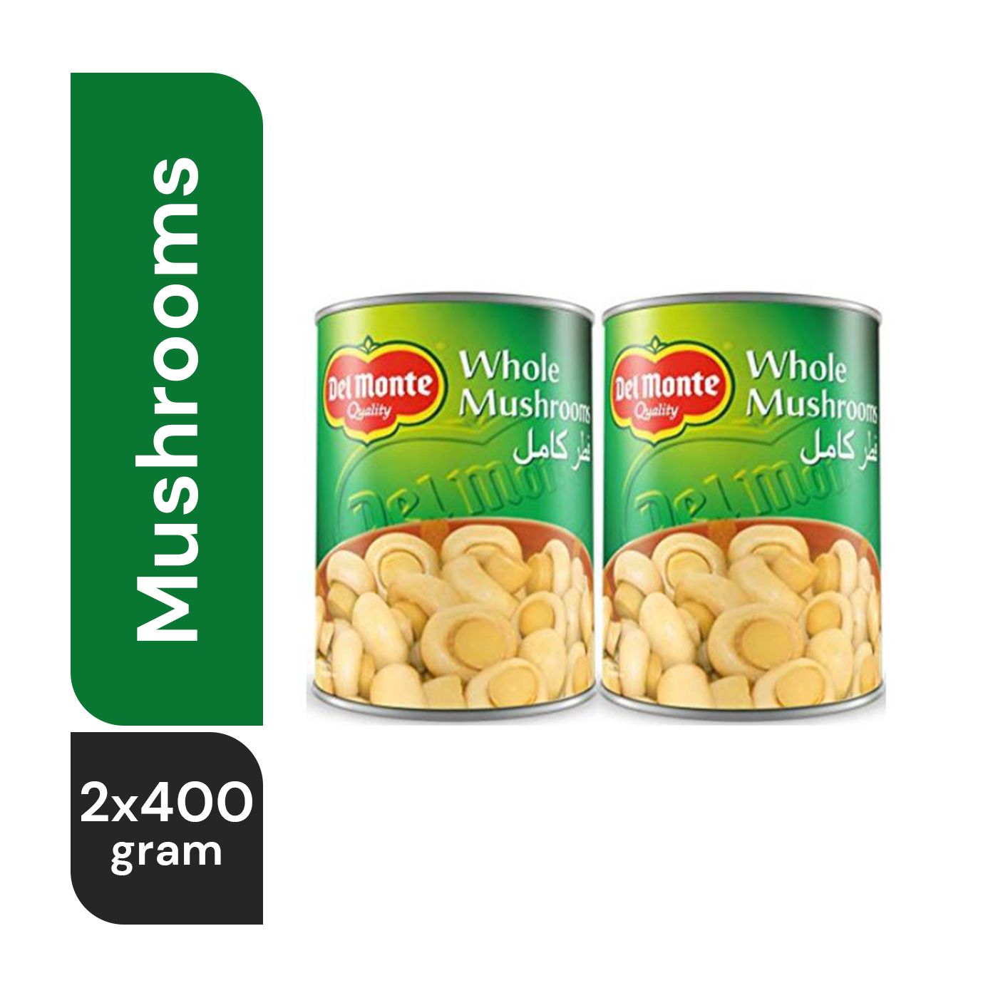Del Monte Whole Mushrooms, 2x400g