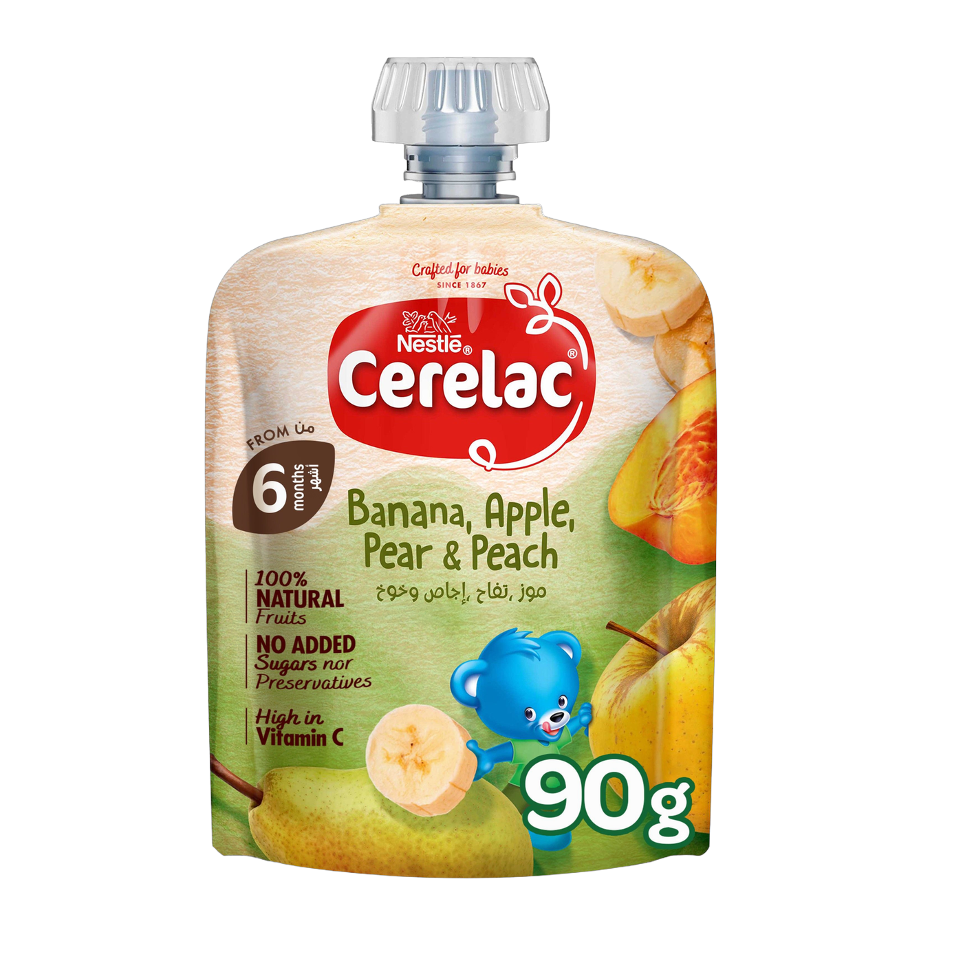 Cerelac Banana, Apple, Pear & Peach Baby Food, 90g