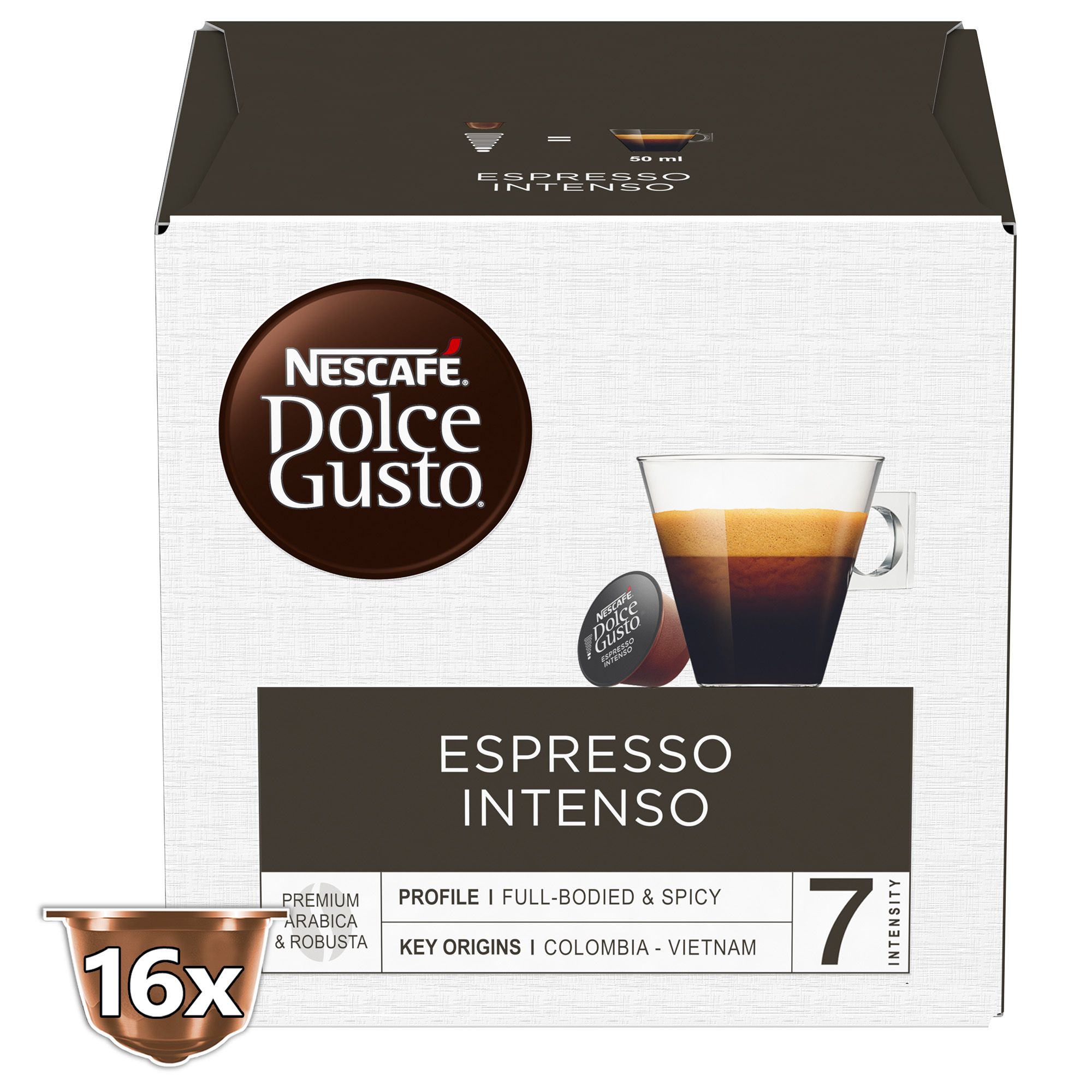 Nescafe Dolce Gusto Espresso Intenso Coffee, 16 Capsules