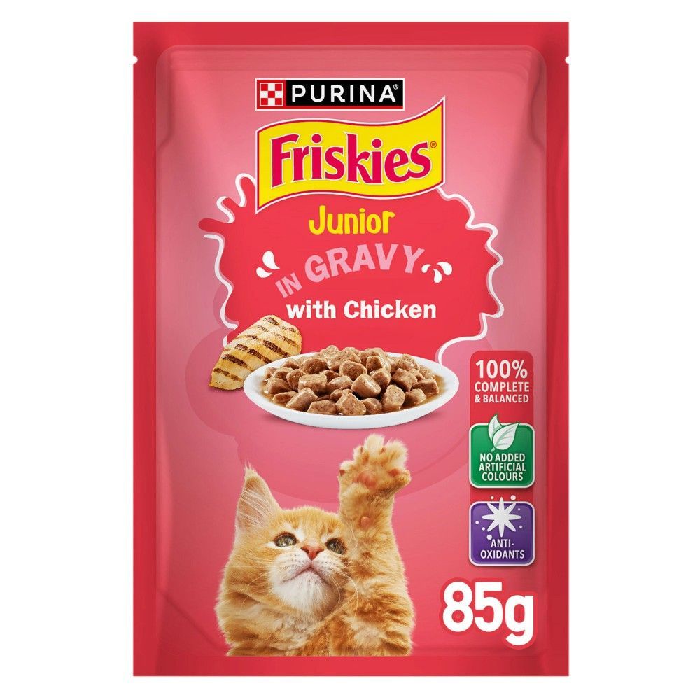 Purina Friskies Junior Wet Food with Chicken in Gravy for Kittens, 85g
