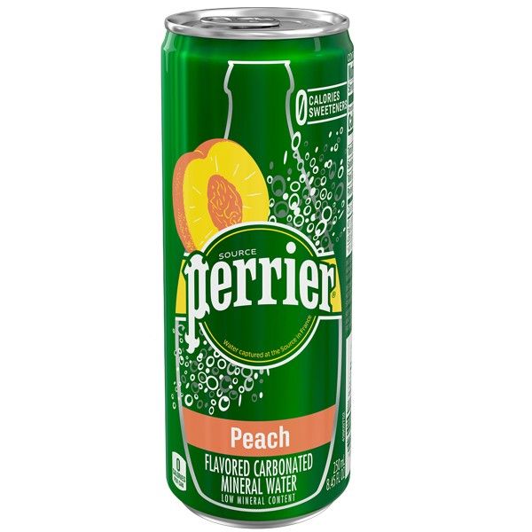 Perrier Sparkling Water Peach Flavor 250 ml