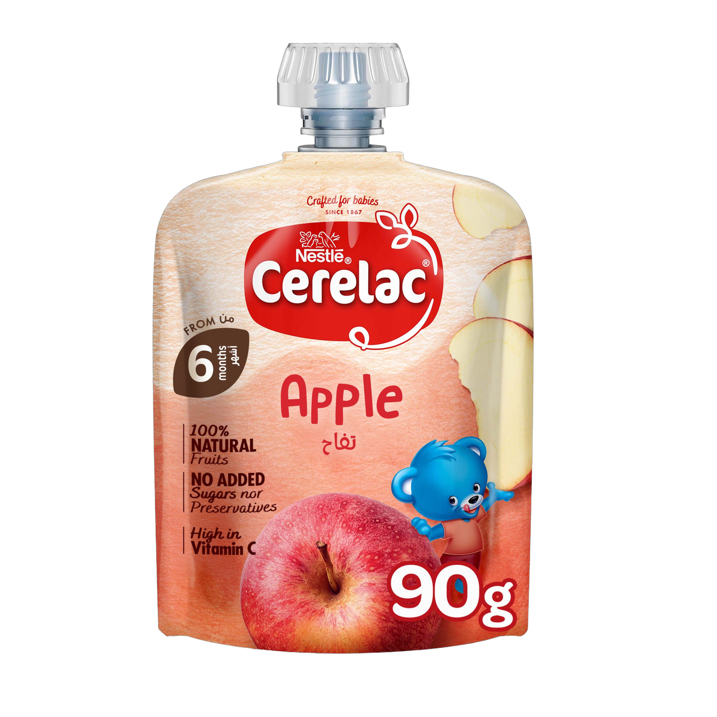 Cerelac Apple Fruits Puree Pouch, 90g