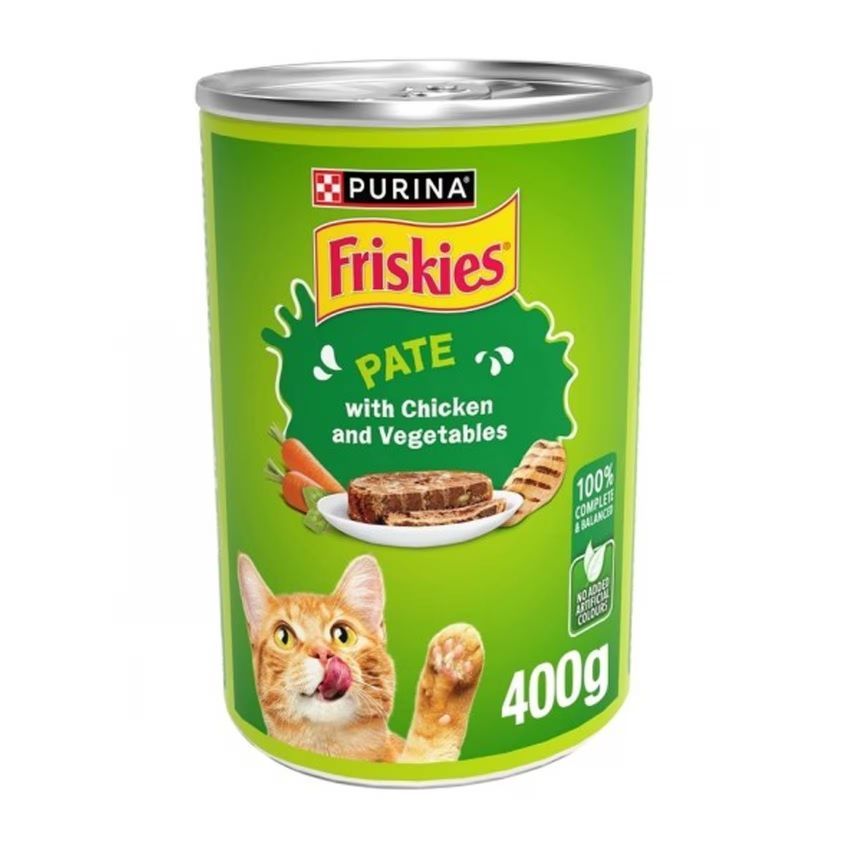 Friskies Pate with Chicken & Vegetables Cat Food Can, 400g
