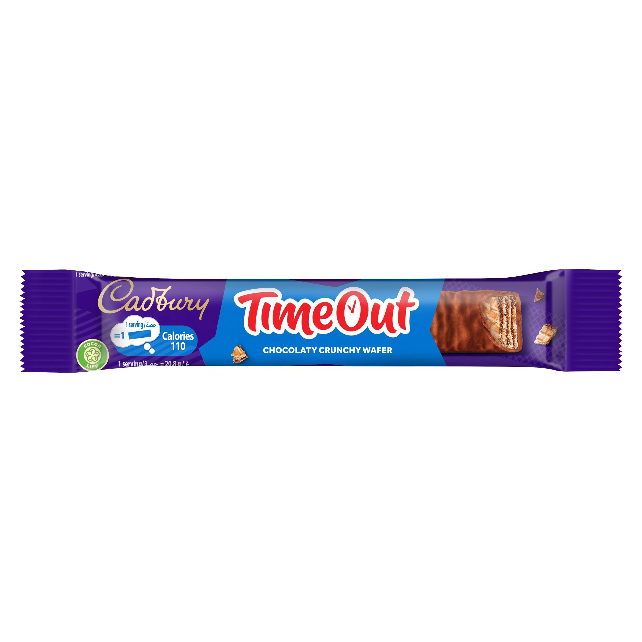 Cadbury Timeout Wafer Chocolate Bar, 20.8g