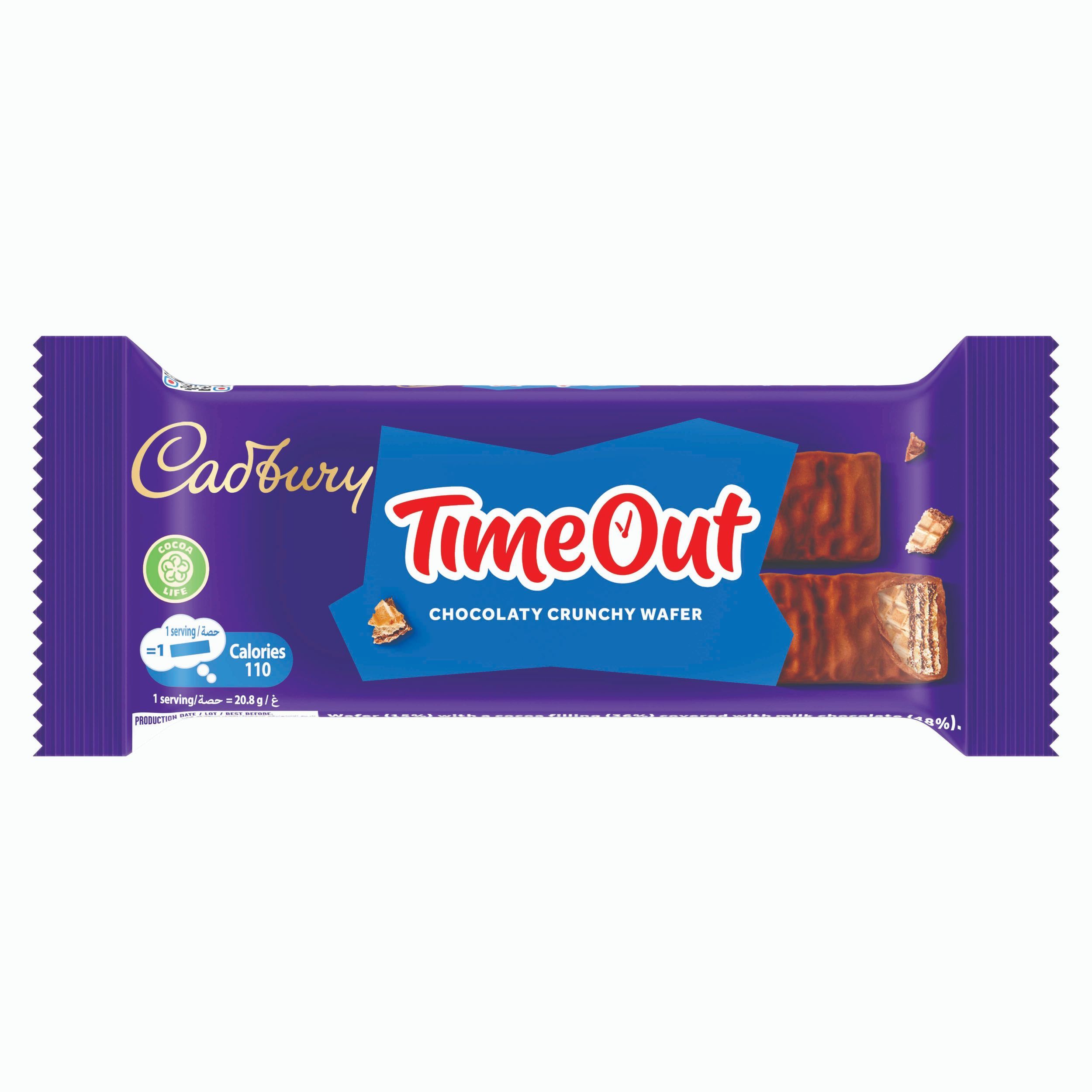 Cadbury Timeout Wafer Chocolate Bar, 41.6g