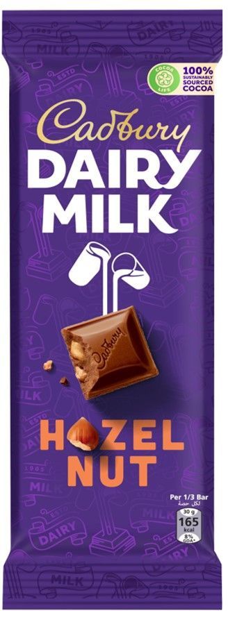 Cadbury Dairy Milk Hazelnut Chocolate Bar, 85g