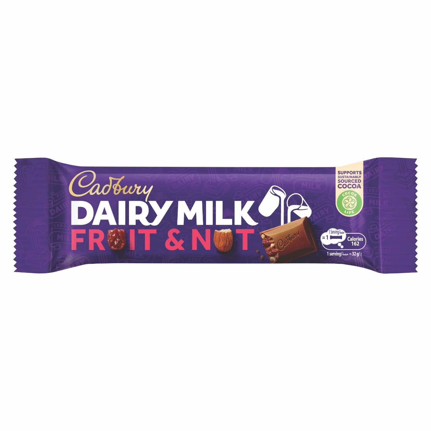 Cadbury Dairy Milk Fruit & Nut Chocolate, 32g