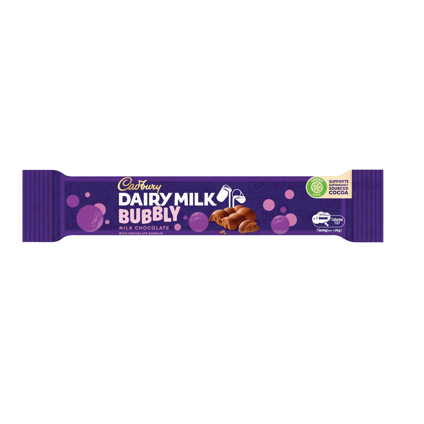 Cadbury Dairy Milk Bubbly Original Chocolate Bar, 24g
