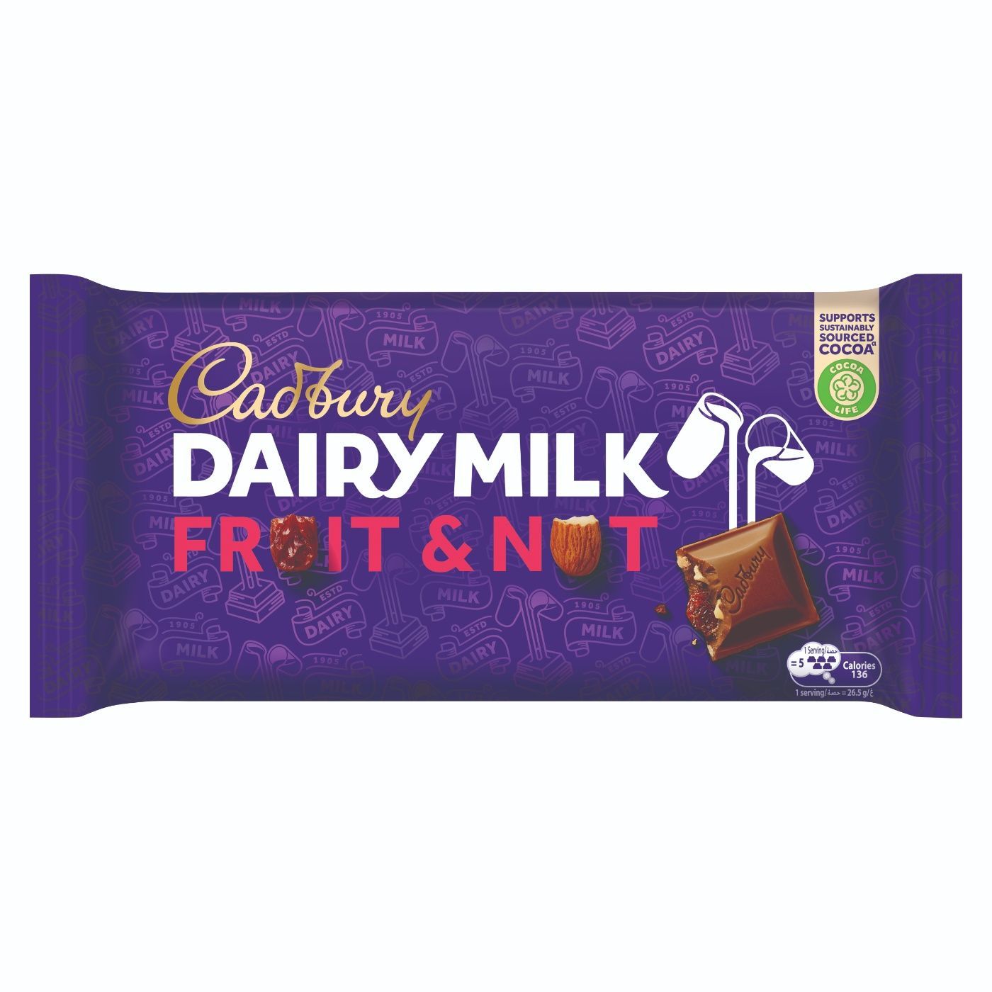 Cadbury Dairy Milk Fruit & Nut Chocolate, 212g