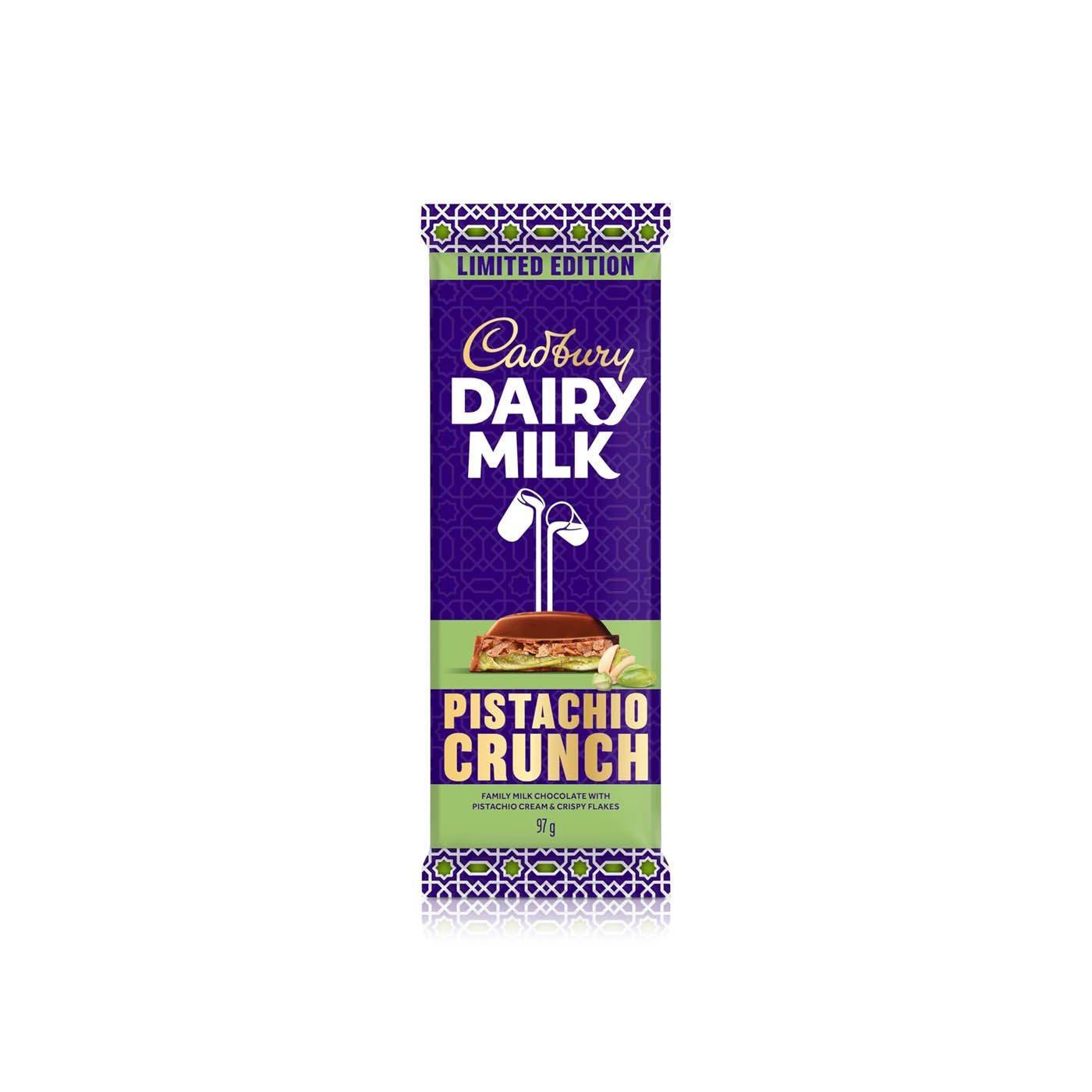 Cadbury Dairy Milk Pistachio Crunch Chocolate Bar, 97g