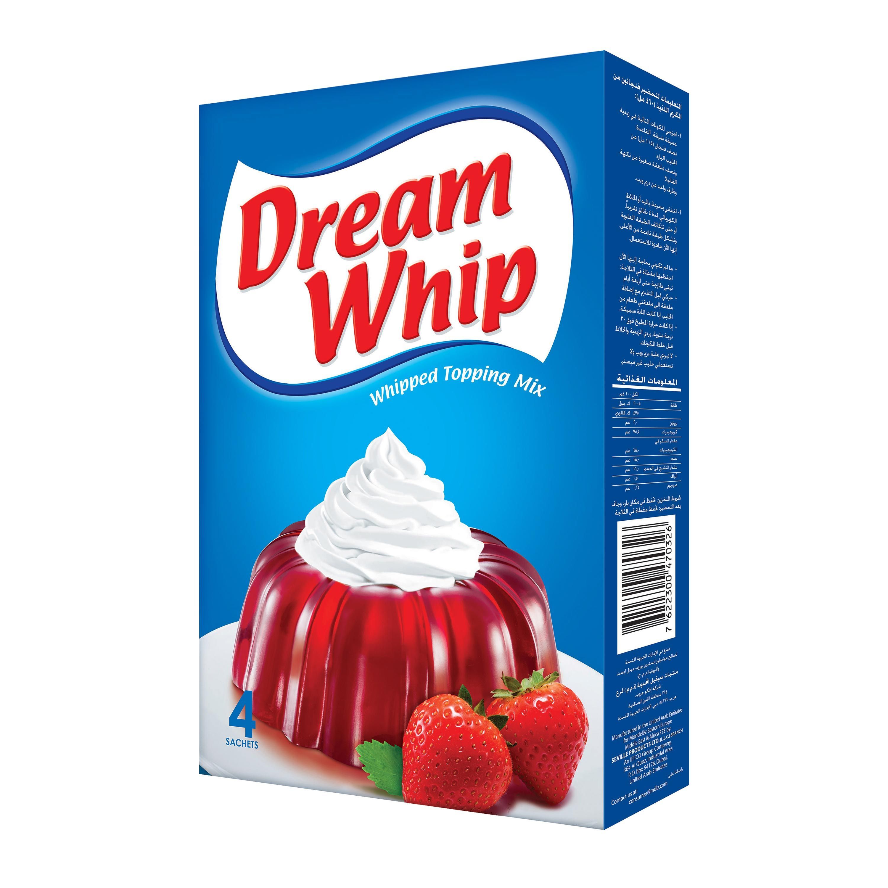 Dream Whip Whipped Topping Mix Vanilla (4 Sachets), 144g