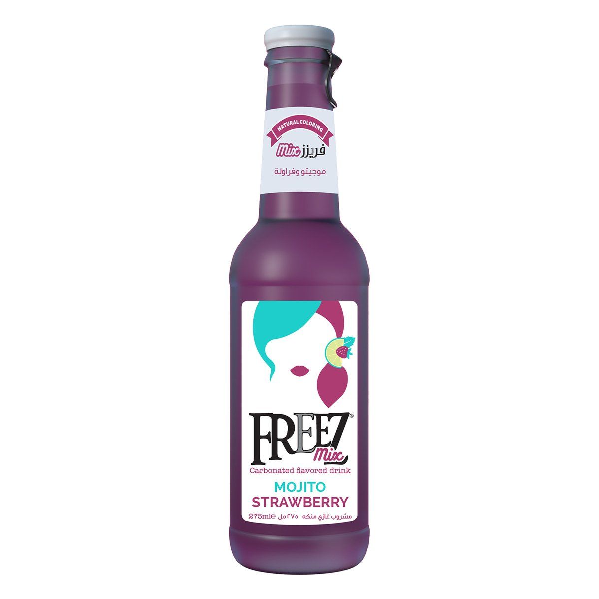 Freez Mix Mojito Strawberry Carbonated Flavoured Drink, 275ml