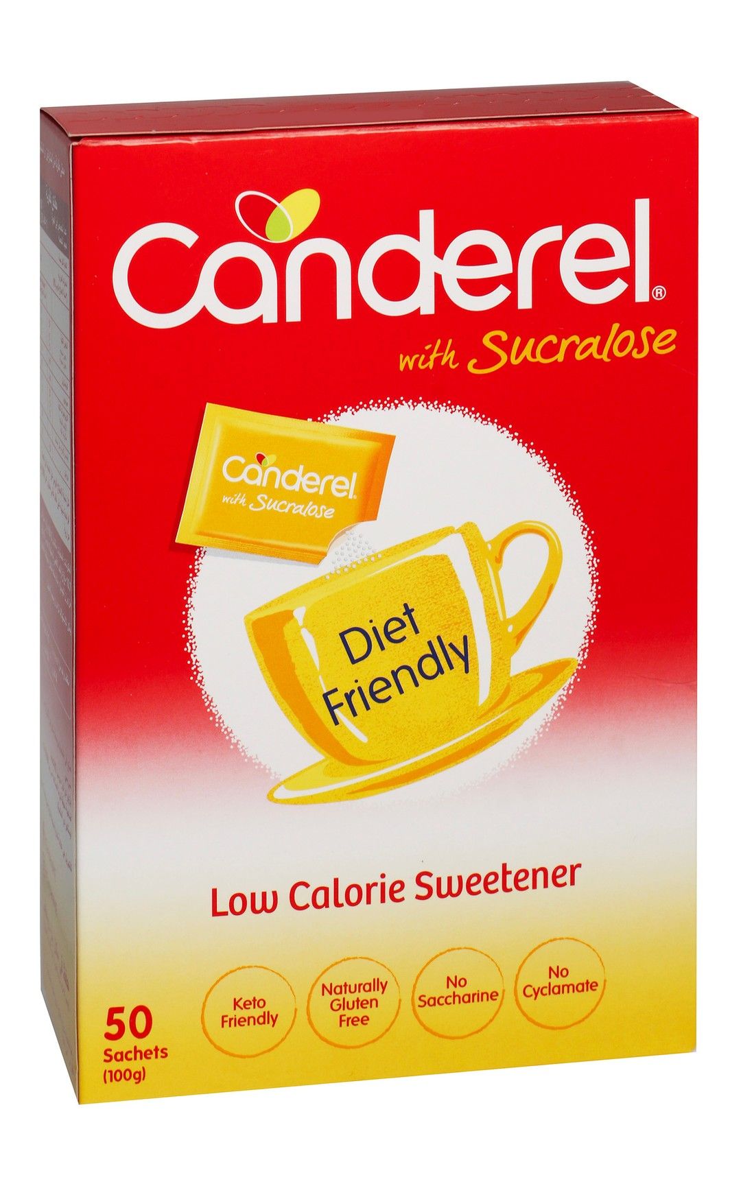 Canderel Sucralose Low Calorie Sweetener, 50 Sachets, 100g