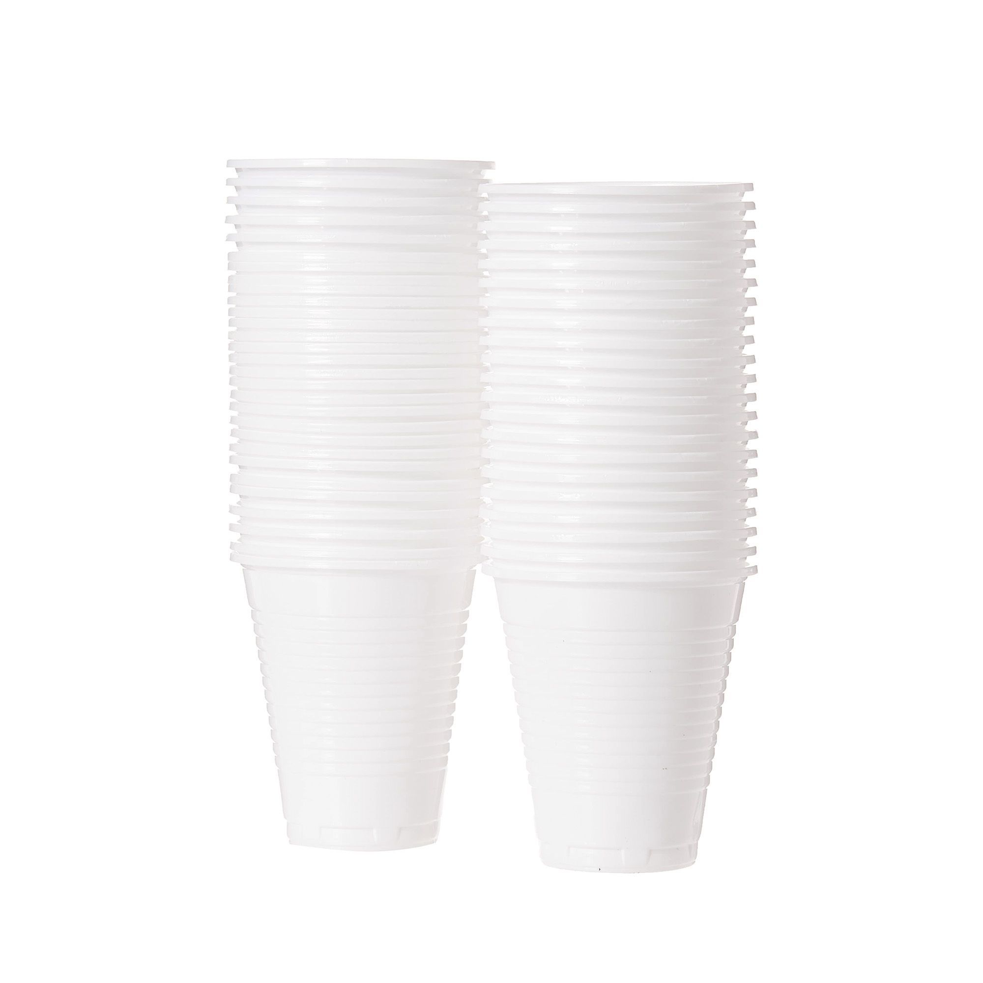 Rich Choice Plastic White Cups, 6oz, 50 Pieces