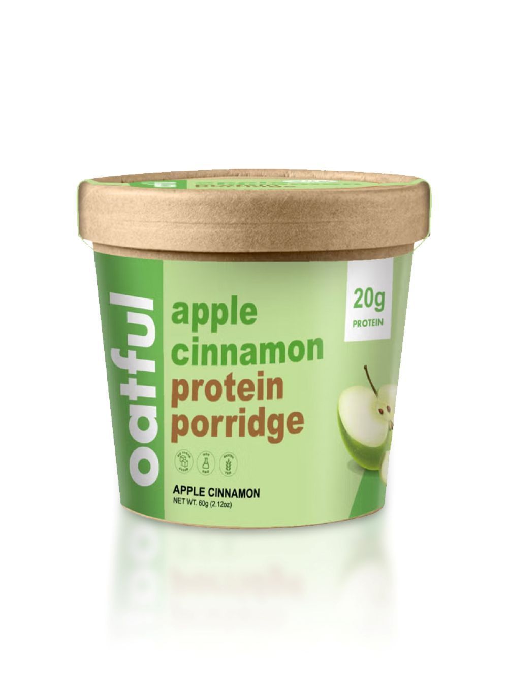 Oatful Apple Cinnamon Instant Protein Porridge, 60g