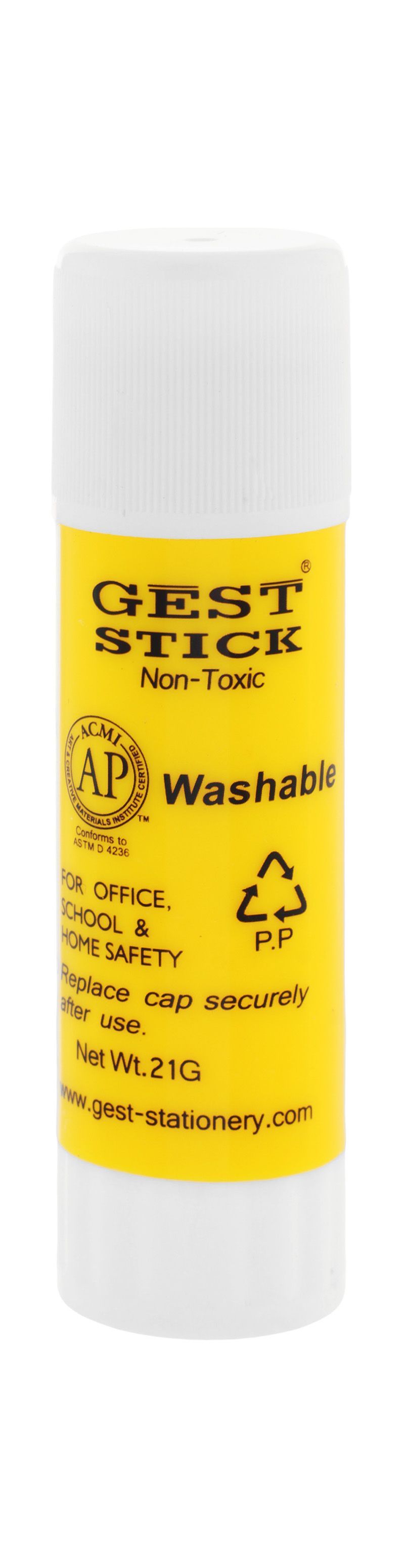 Gest Yellow Washable Glue Stick, 21g