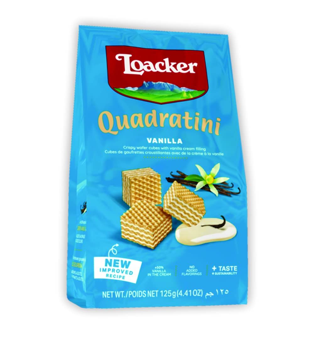 Loacker Quadratini Vanilla Wafer, 125g